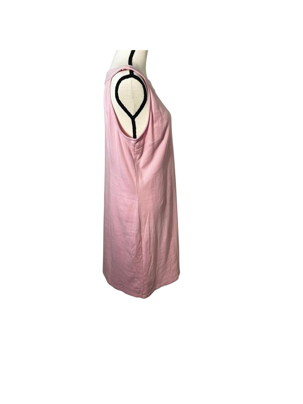 Talbots Pink 100% Cotton Sleeveless Shift Dress Size L - Picture 3 of 7